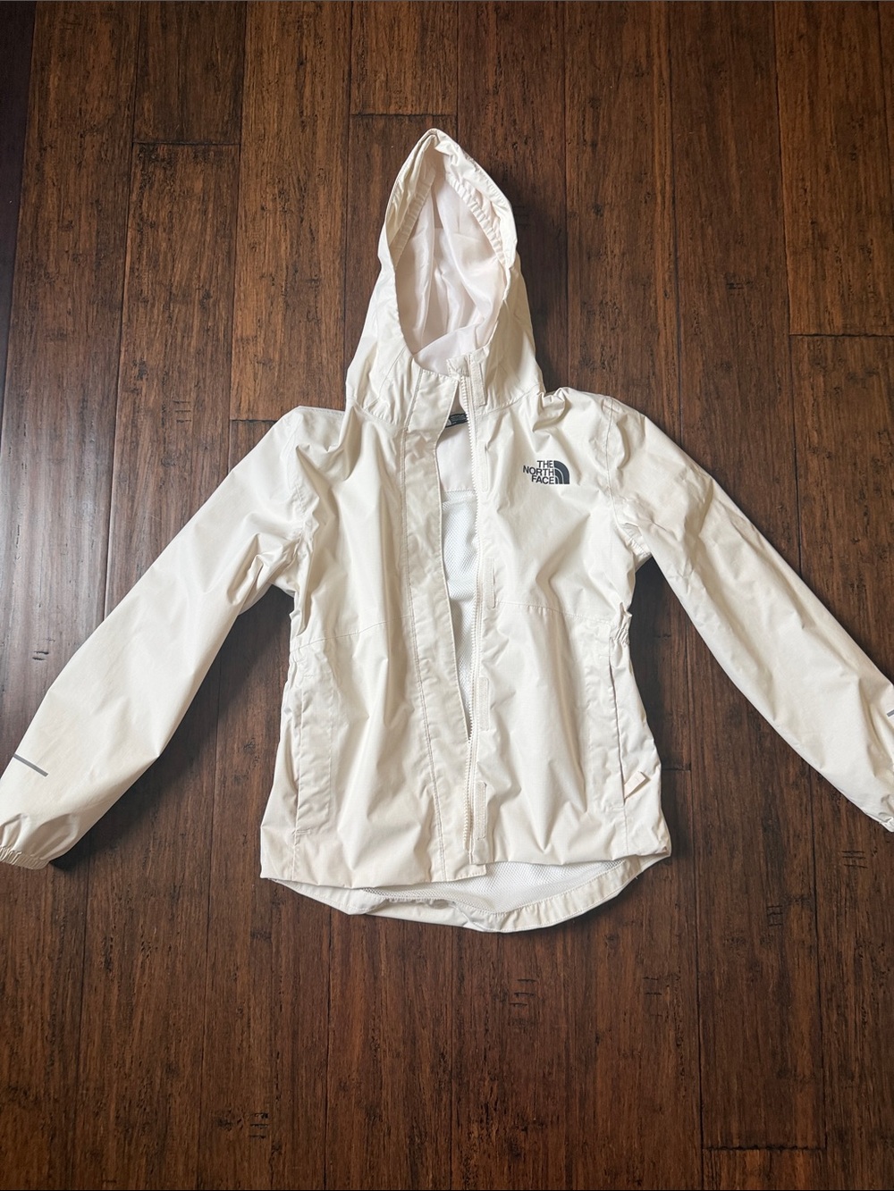 The North Face Kids Cream Hooded Windbreaker Jacket